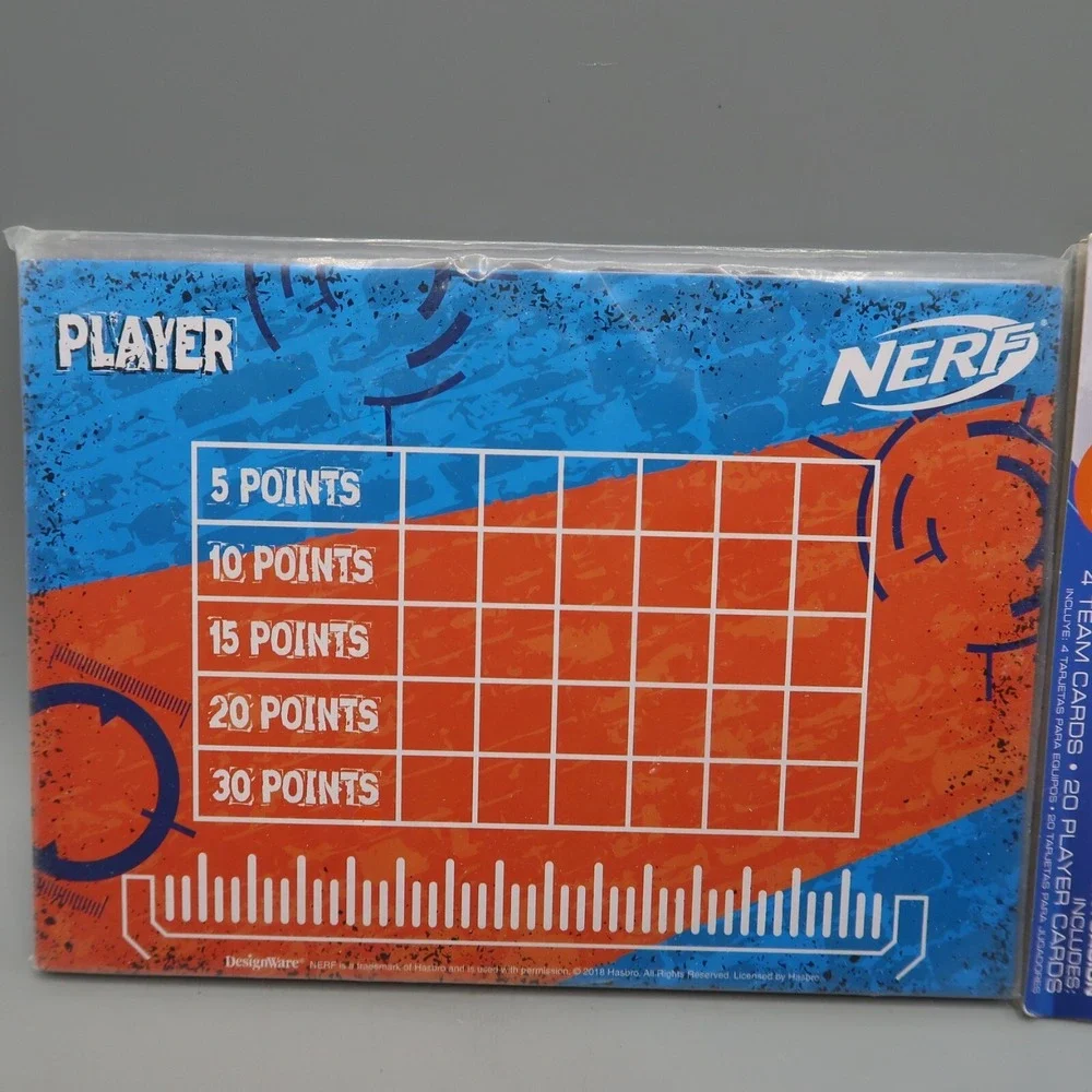 Lot Of 4 Nerf Party Games Decorations Supplies 24 ct per Packs Score Cards